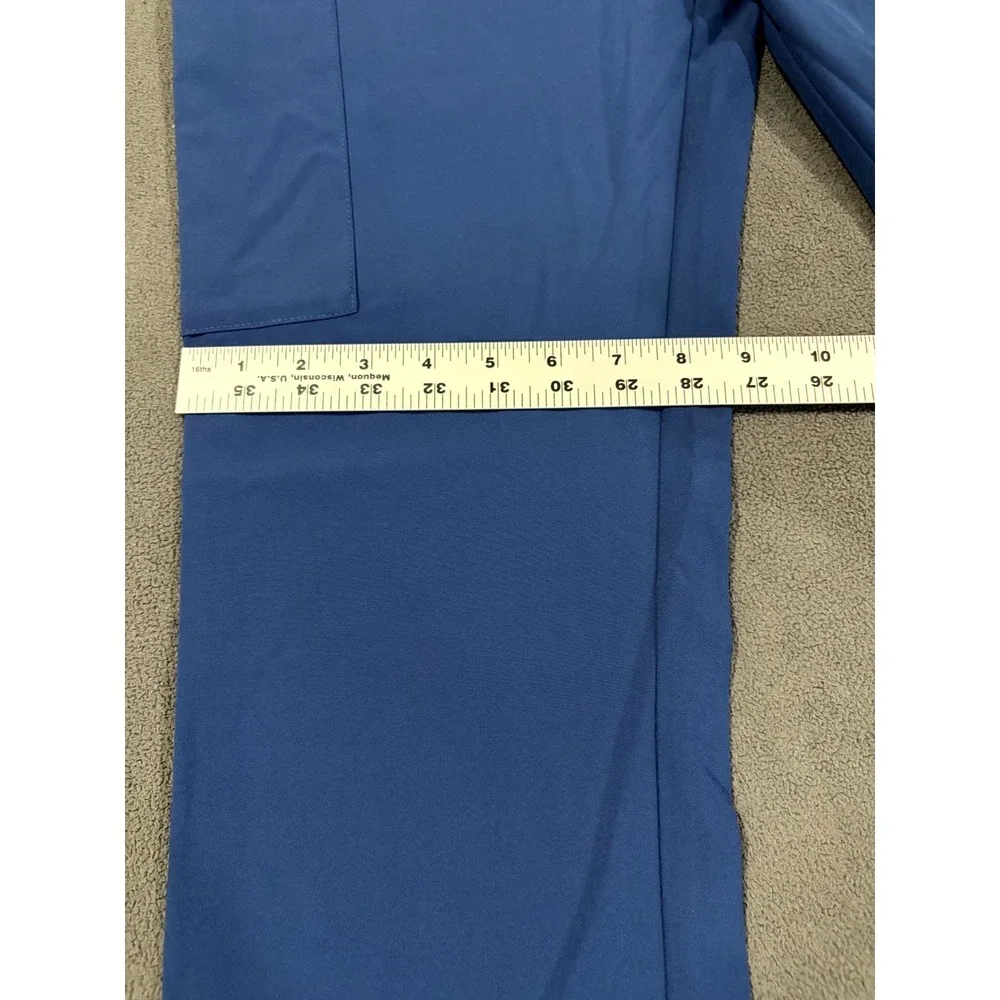 Jaanuu Cargo Scrub Pants Mens XS Blue Stretch Drawstring Waist Pockets Workwear